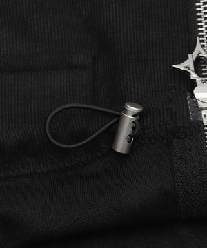 クロップドショルダーZIPトップ