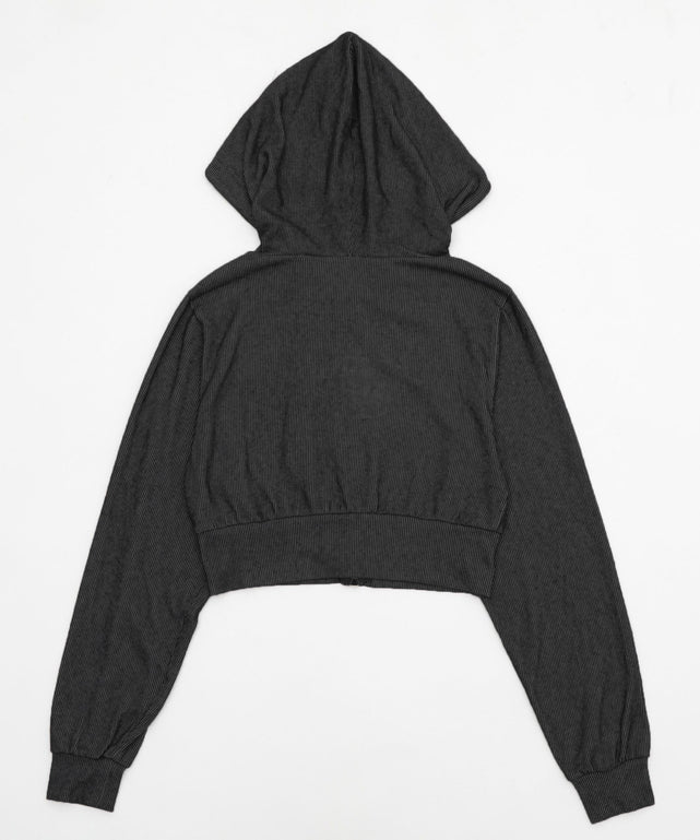 リブニットショートダブルZIPパーカー