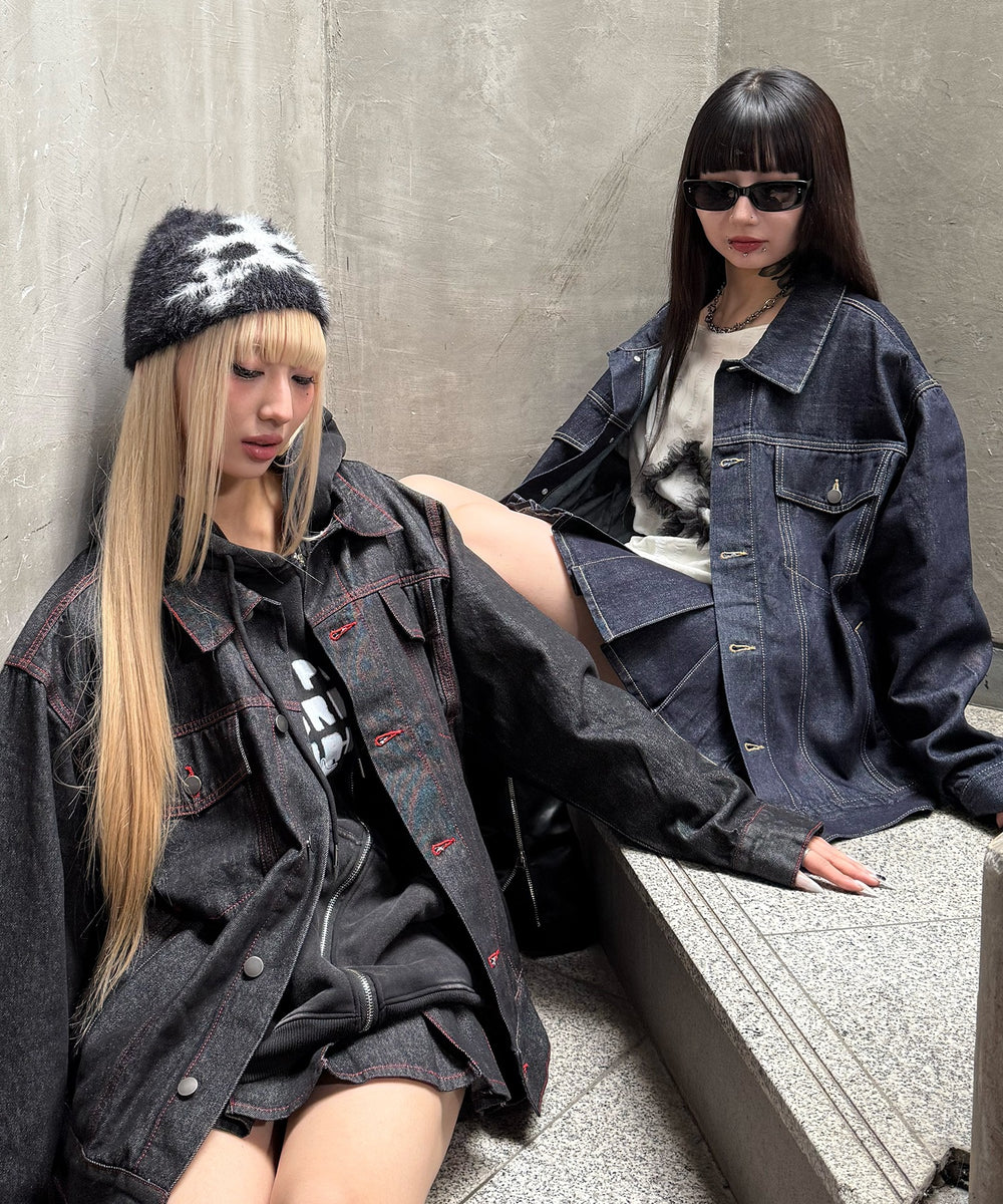 オーバーリジットデニムジャケット