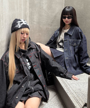 オーバーリジットデニムジャケット