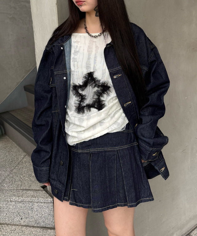 デニムインディゴ スモデル：160㎝ S着用