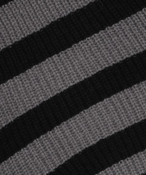 ストラップベルトオフショルボーダーニット