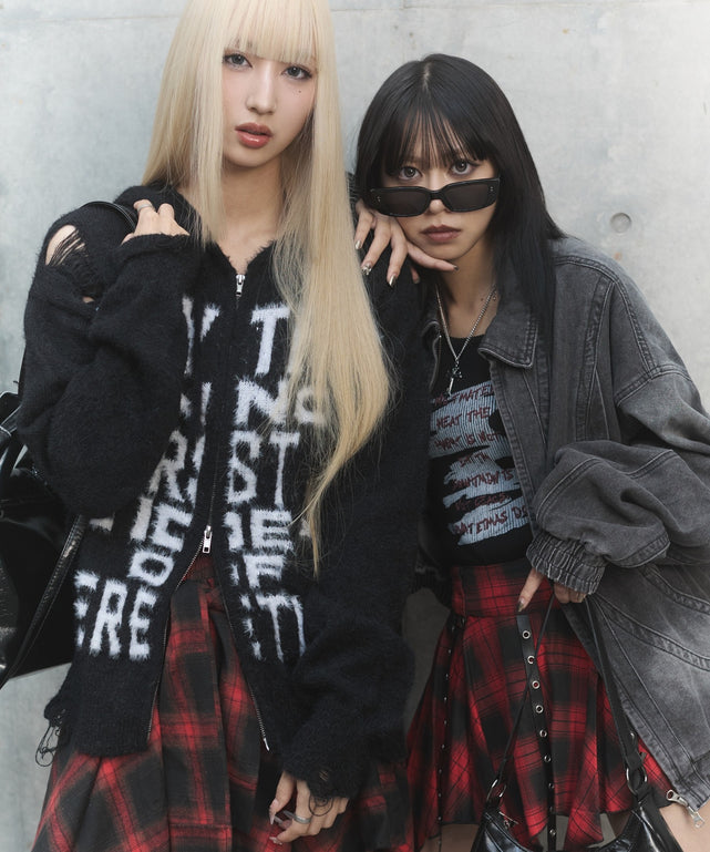 シャギーニットロゴダブルZIPパーカー – WEGO ONLINE STORE