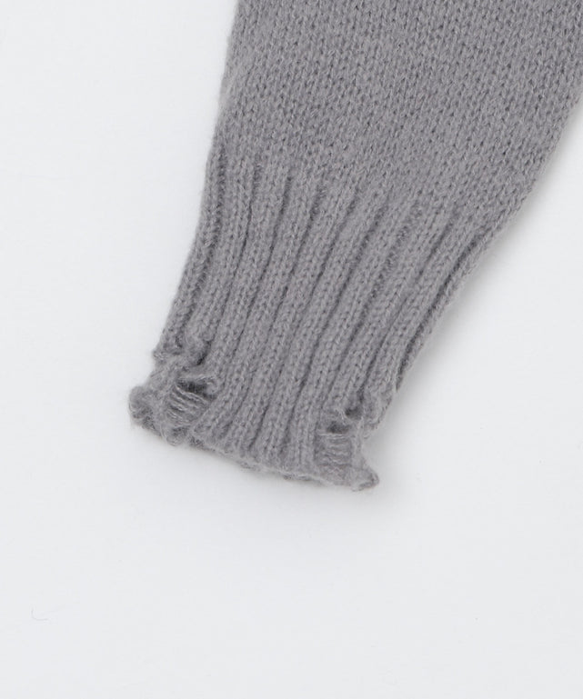 ショルダーベルトオフショルダメージニット