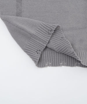 ショルダーベルトオフショルダメージニット