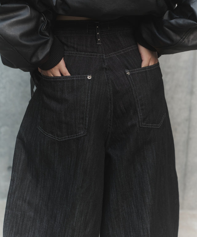 スタッズスラブカーブデニム