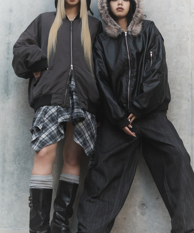 スタッズスラブカーブデニム