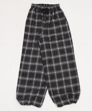 チェックワイドパンツ