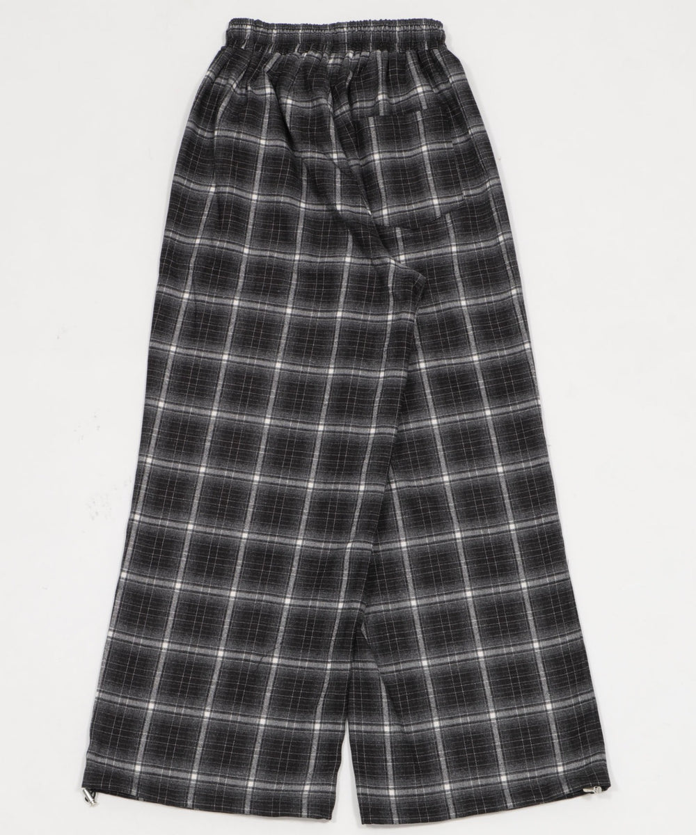 チェックワイドパンツ