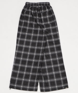 チェックワイドパンツ
