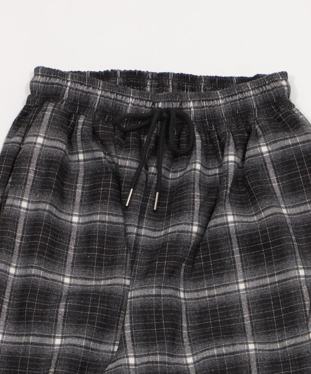 チェックワイドパンツ