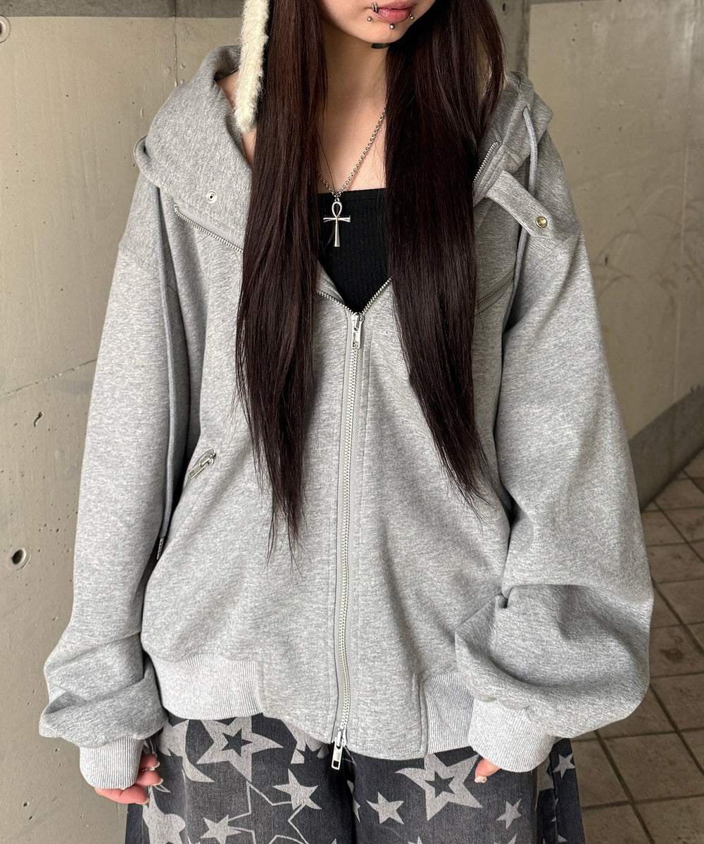 杢グレー モデル：160㎝ FREE着用