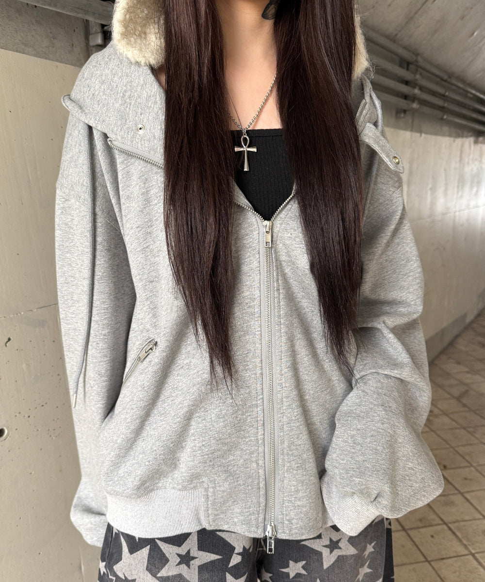 杢グレー モデル：160㎝ FREE着用