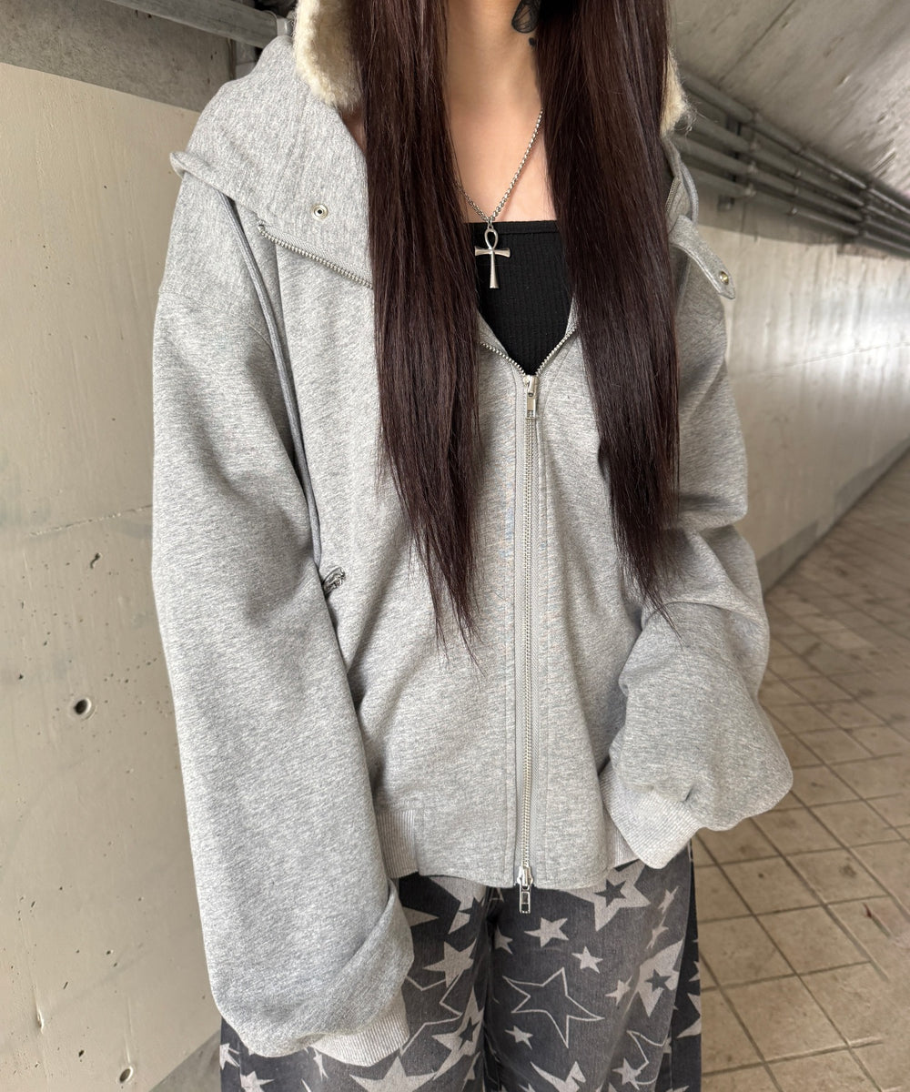 杢グレー モデル：160㎝ FREE着用