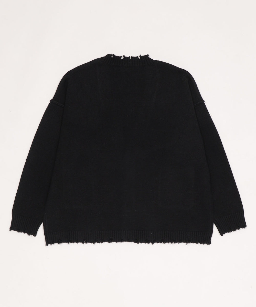 ダメージビッグカーディガン