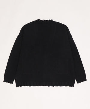 ダメージビッグカーディガン