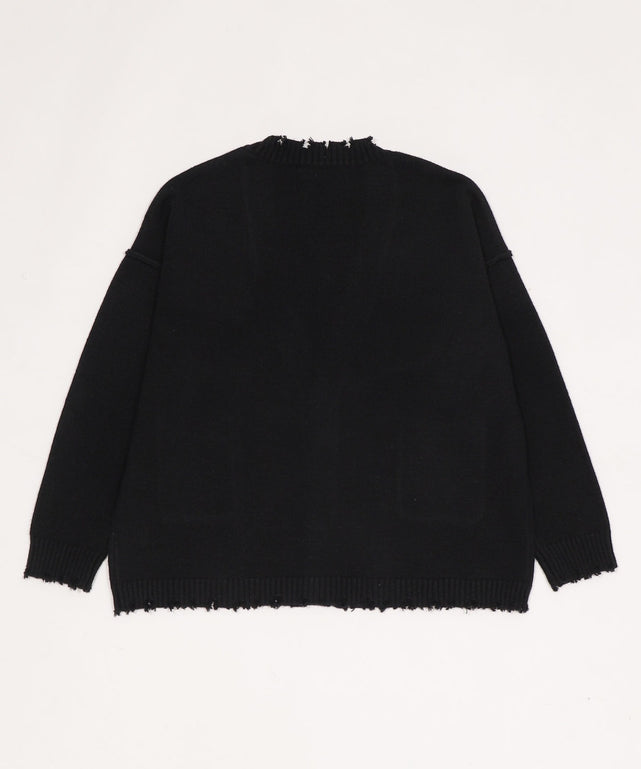 ダメージビッグカーディガン