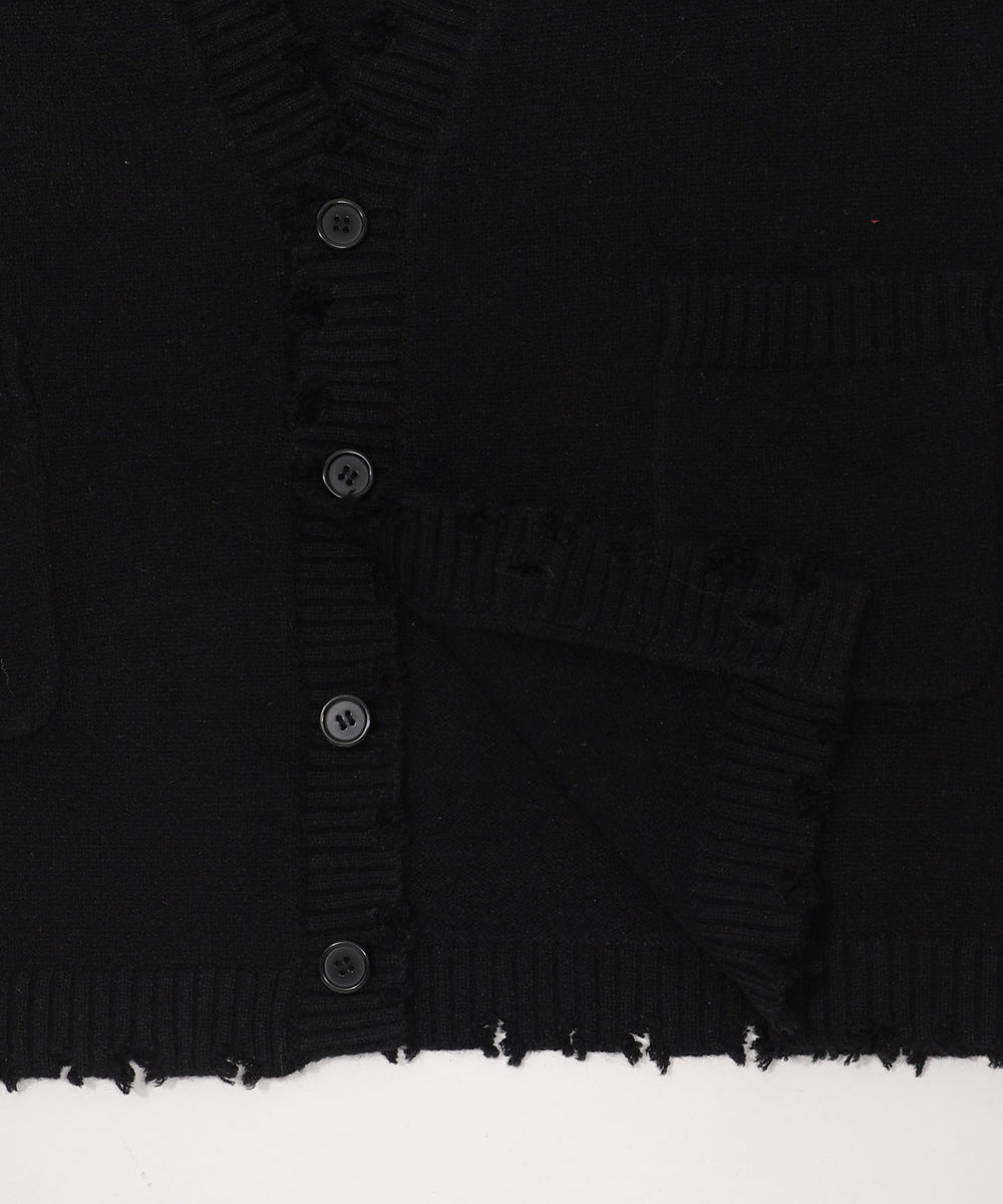 ダメージビッグカーディガン