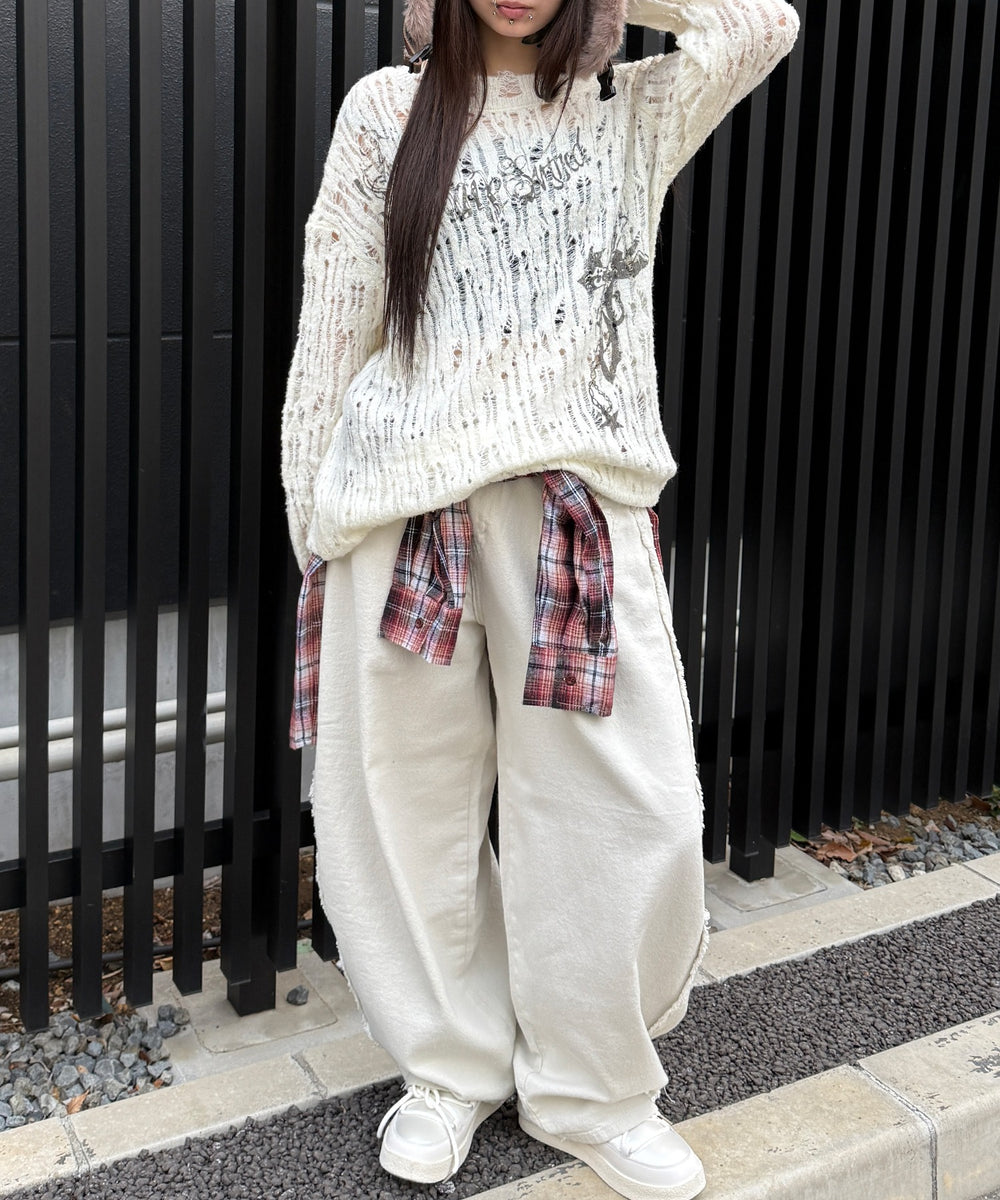 ホワイトアイボリー モデル：160㎝ S着用