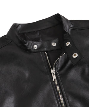 メタルバッジバイカージャケット