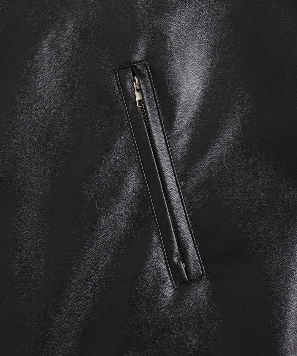 メタルバッジバイカージャケット