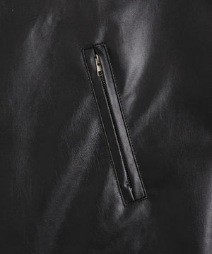 メタルバッジバイカージャケット