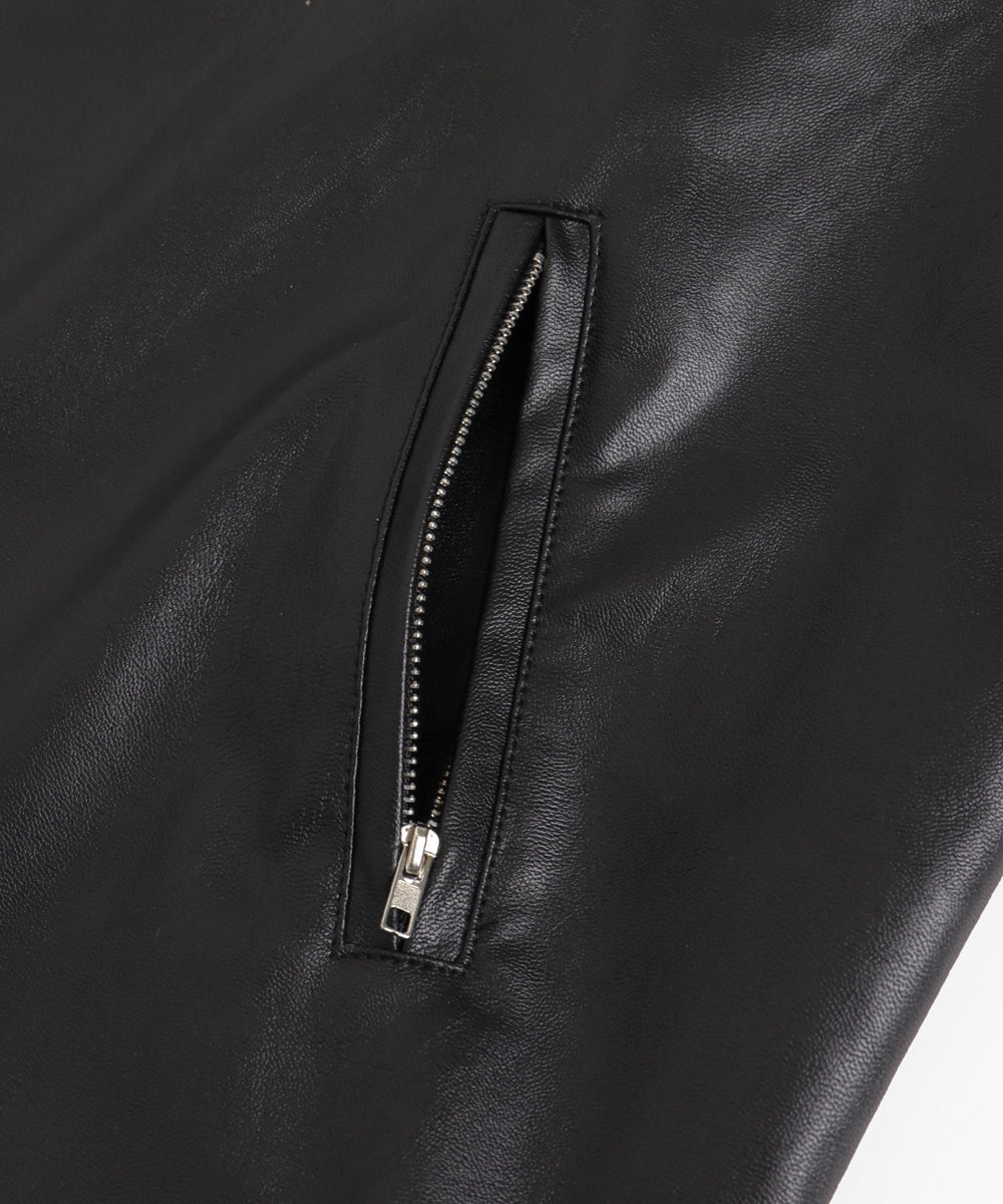 メタルバッジバイカージャケット