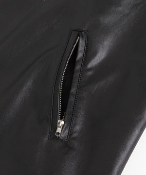 メタルバッジバイカージャケット