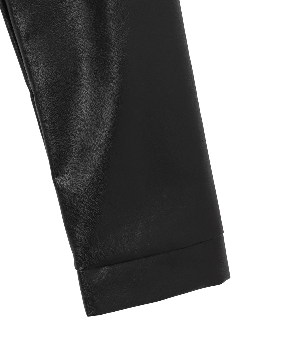 クロップドシングルライダースジャケット