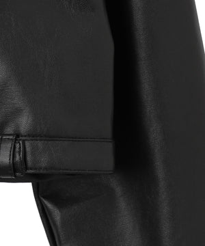 クロップドシングルライダースジャケット