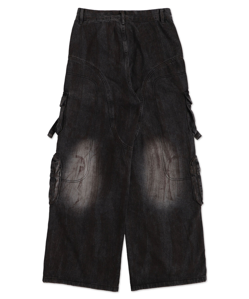 ベルテッドカーゴバギーデニム