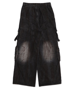 ベルテッドカーゴバギーデニム