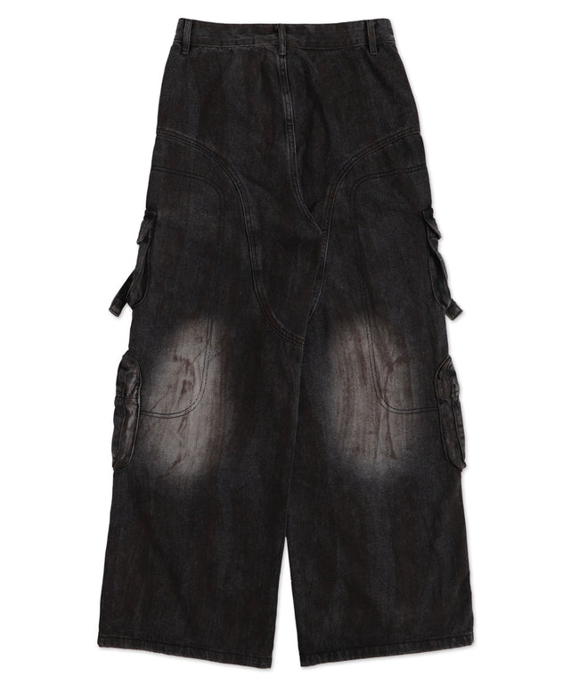 ベルテッドカーゴバギーデニム