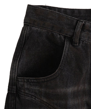 ベルテッドカーゴバギーデニム