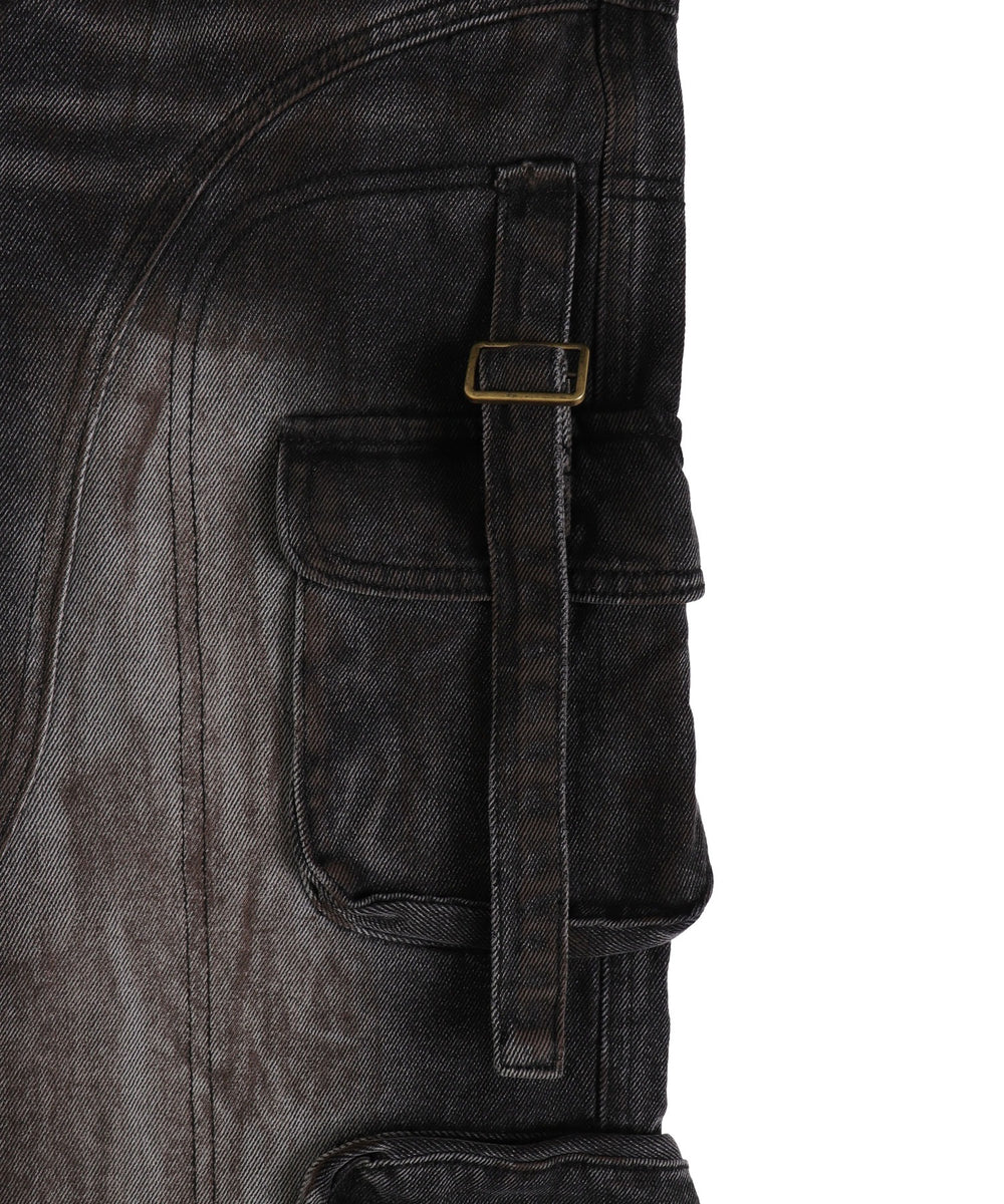 ベルテッドカーゴバギーデニム