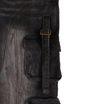 ベルテッドカーゴバギーデニム