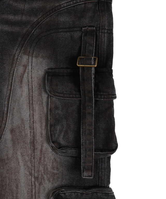 ベルテッドカーゴバギーデニム