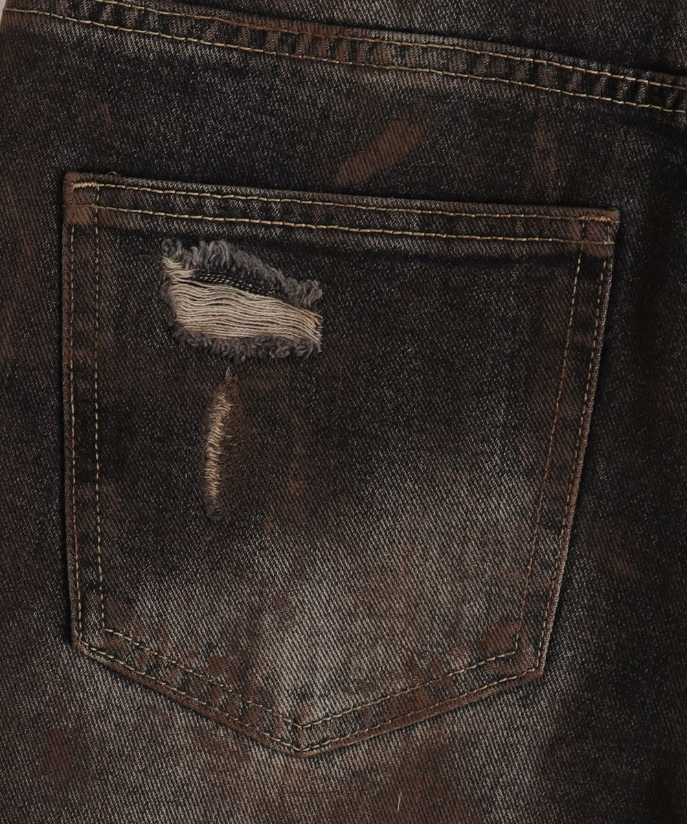 ダーティバギーデニムパンツ