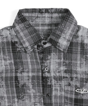 フェイクレイヤードチェックシャツ