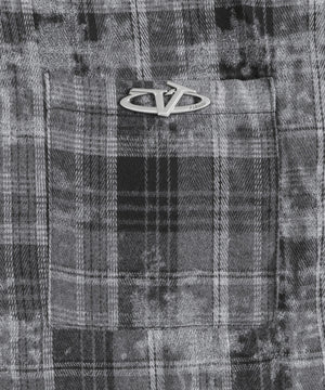 フェイクレイヤードチェックシャツ