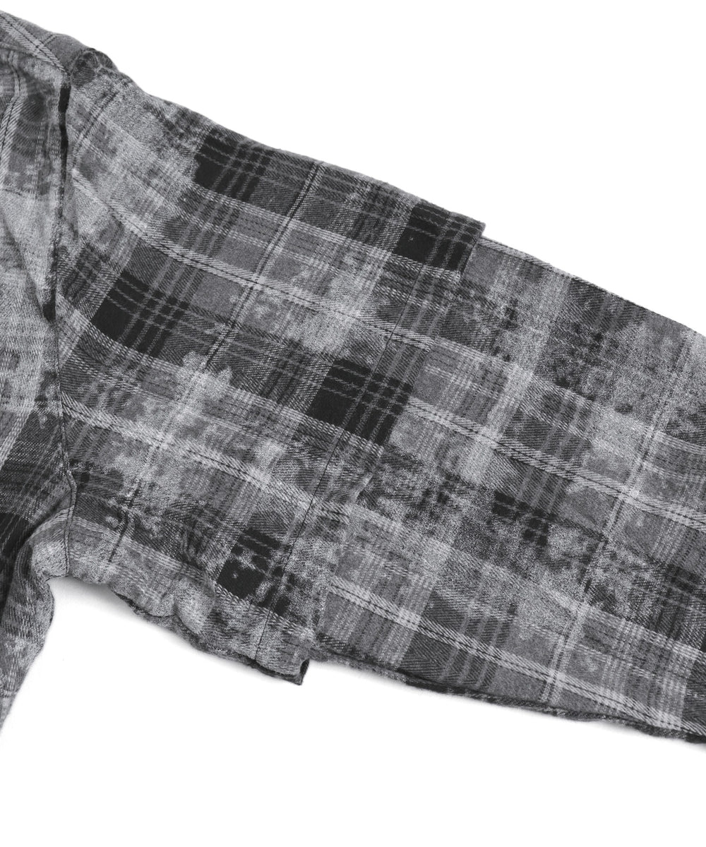フェイクレイヤードチェックシャツ