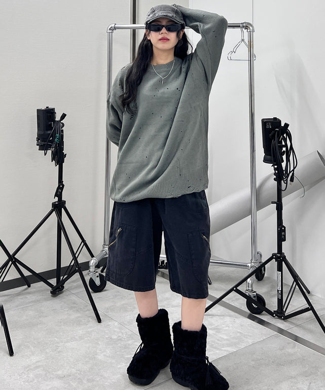 グレー モデル：154㎝ FREE着用