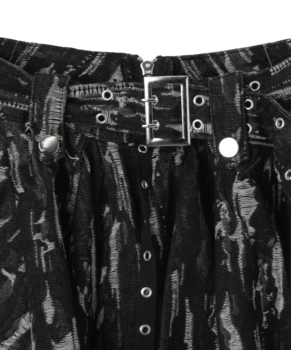 パンクデニムミニスカパン