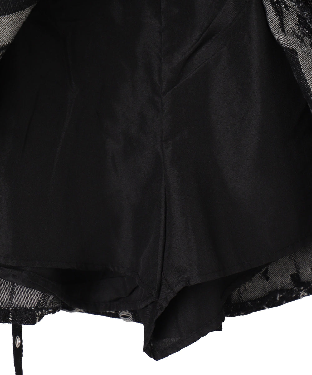 パンクデニムミニスカパン