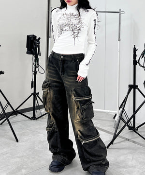 ホワイト モデル：154㎝ FREE着用