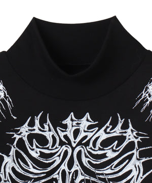 スカルハイネックトップ