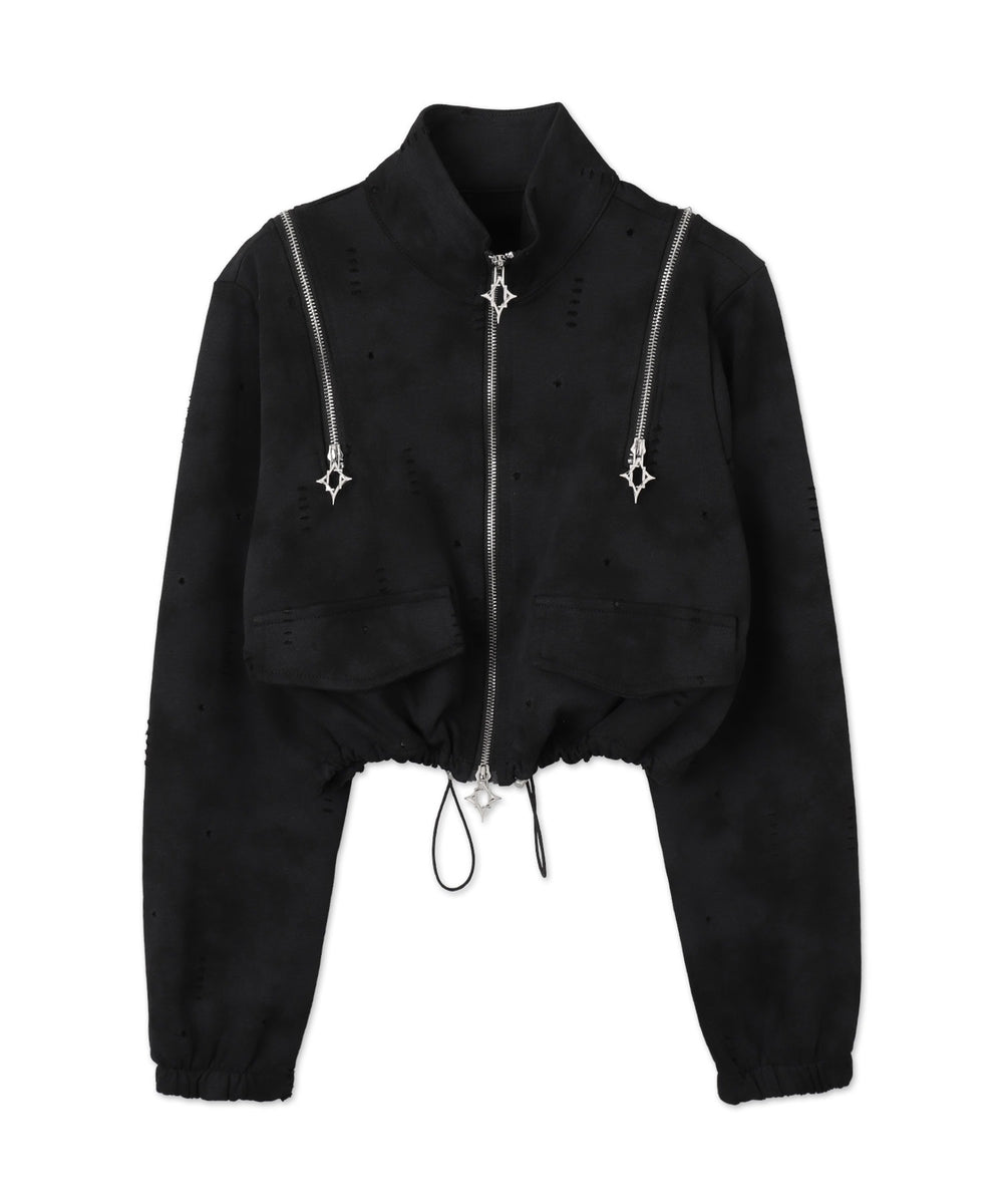 クロップドショルダーZIPブルゾン
