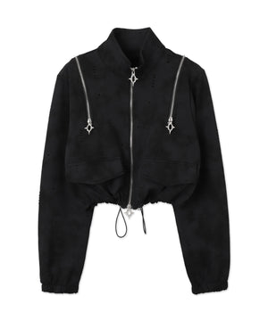 クロップドショルダーZIPブルゾン