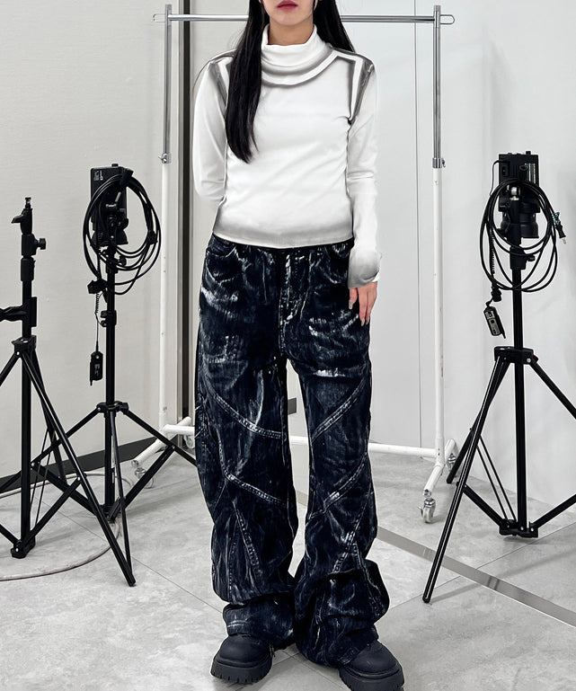 ホワイト モデル：154㎝ FREE着用