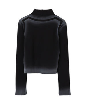 フェード加工ハイネックトップ